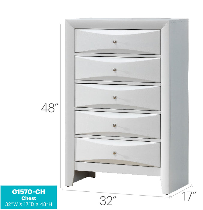 Glory Furniture Marilla G1570-CH Chest , White G1570-CH