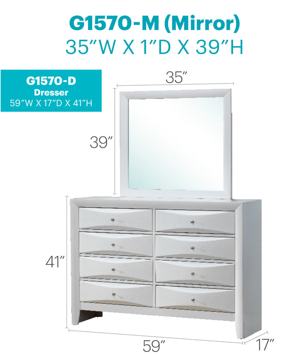 Glory Furniture Marilla G1570-D Dresser , White G1570-D