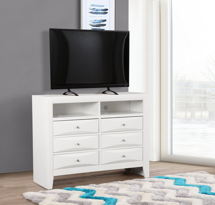 Glory Furniture Marilla G1570-TV2 Media Chest , White G1570-TV2