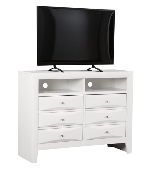 Glory Furniture Marilla G1570-TV2 Media Chest , White G1570-TV2