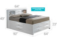 Glory Furniture Marilla G1570G-B3 Storage bed White 