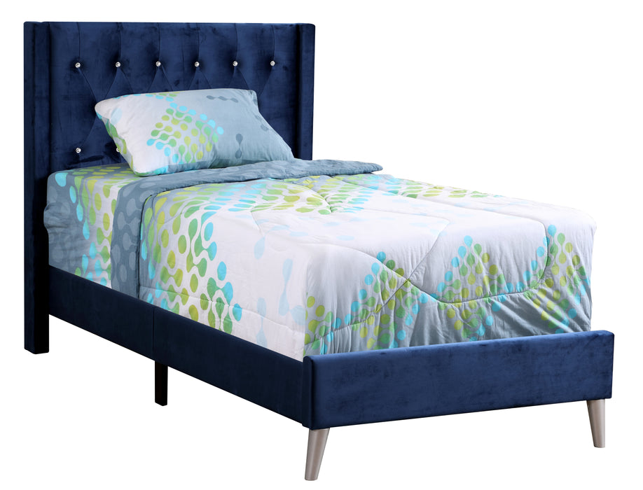Glory Furniture Bergen G1629-UP Bed Navy Blue