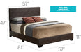 Glory Furniture Aaron G1800-UP Bed Cappuccino