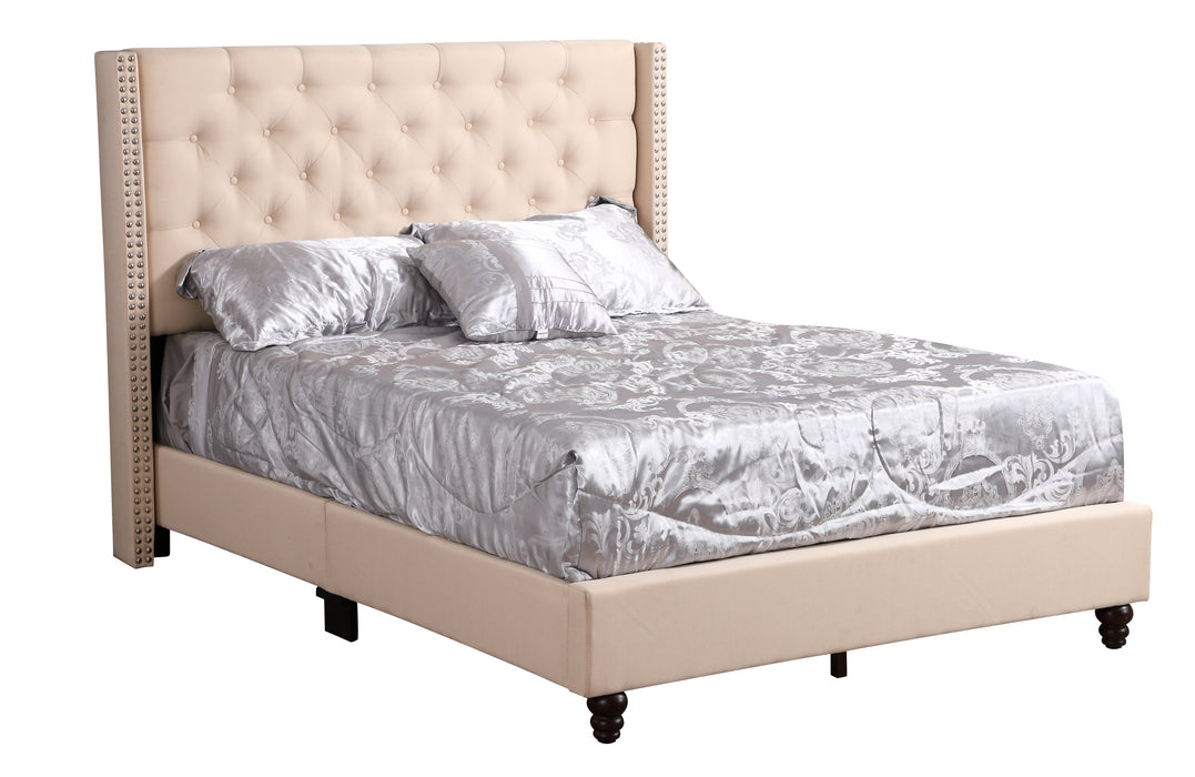 Glory Furniture Julie G1903-UP UpholsteRed Bed Beige