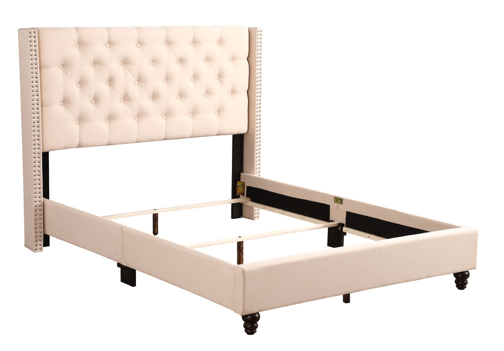 Glory Furniture Julie G1903-UP UpholsteRed Bed Beige