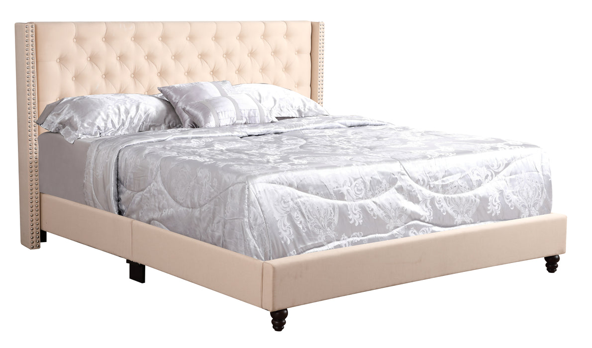 Glory Furniture Julie G1903-UP UpholsteRed Bed Beige