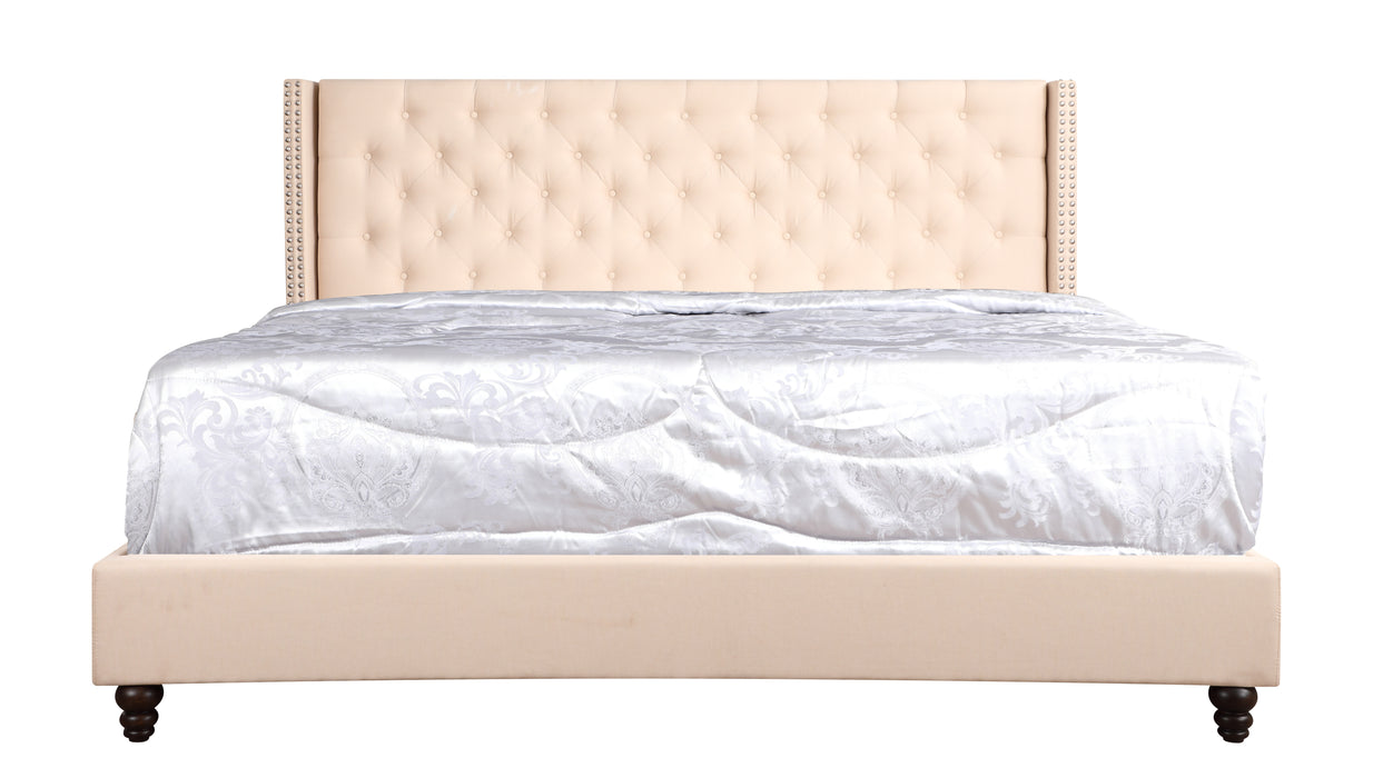 Glory Furniture Julie G1903-UP UpholsteRed Bed Beige