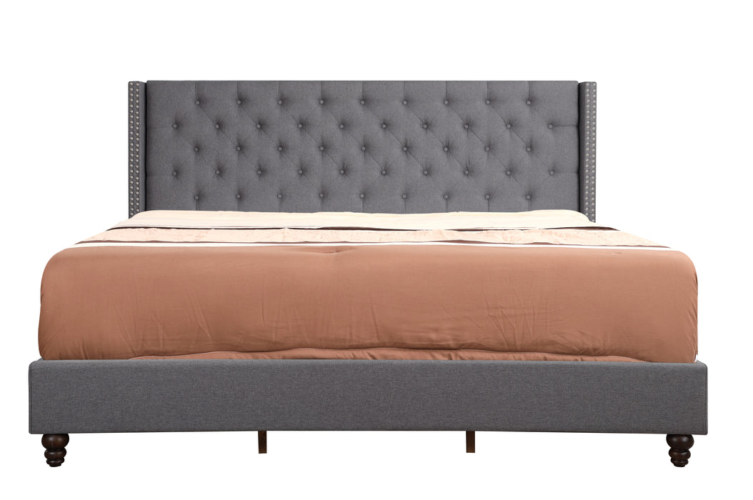 Glory Furniture Julie G1904-UP UpholsteRed Bed Gray