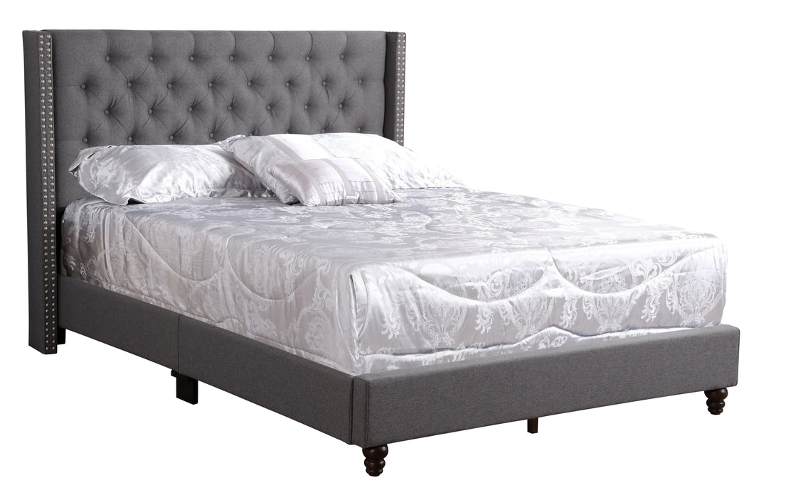 Glory Furniture Julie G1904-UP UpholsteRed Bed Gray