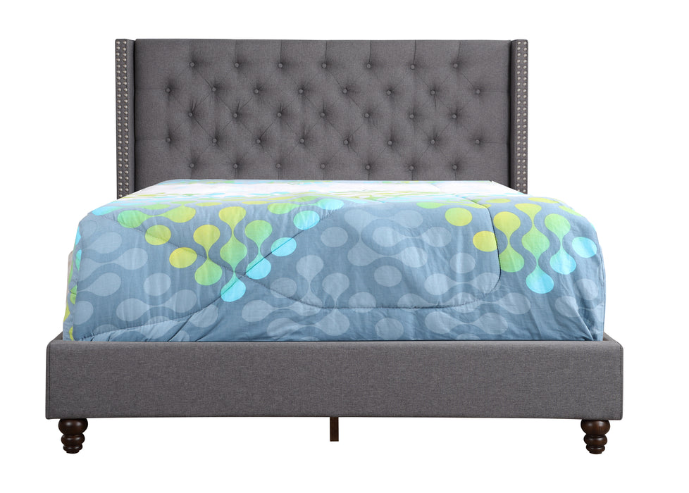 Glory Furniture Julie G1904-UP UpholsteRed Bed Gray