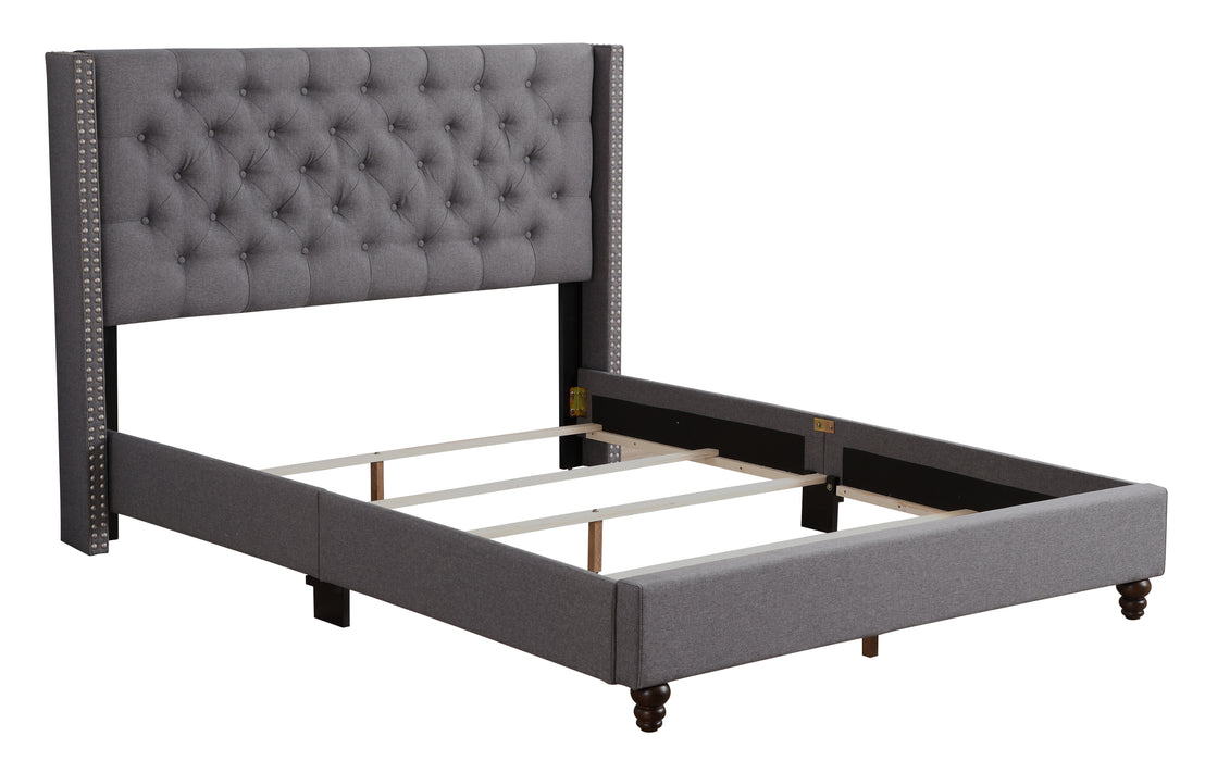 Glory Furniture Julie G1904-UP UpholsteRed Bed Gray