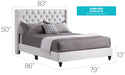 Glory Furniture Julie G1918-UP UpholsteRed Bed White 