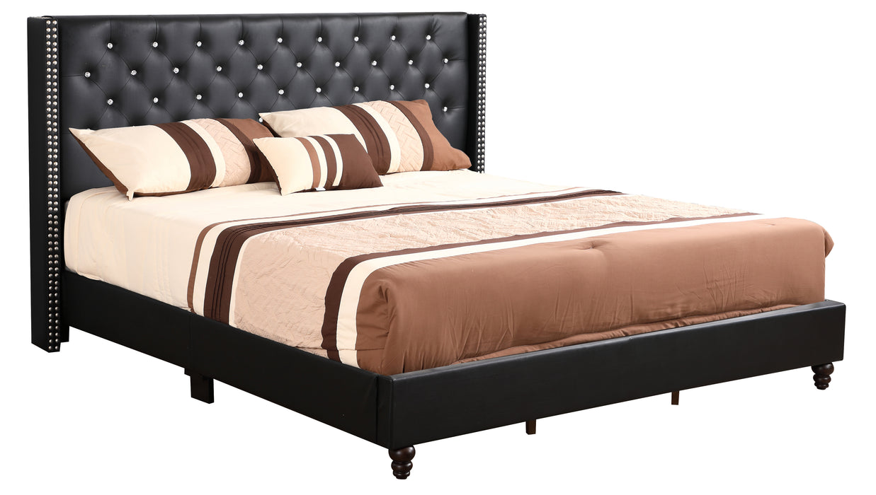 Glory Furniture Julie G1919-UP UpholsteRed Bed Black 