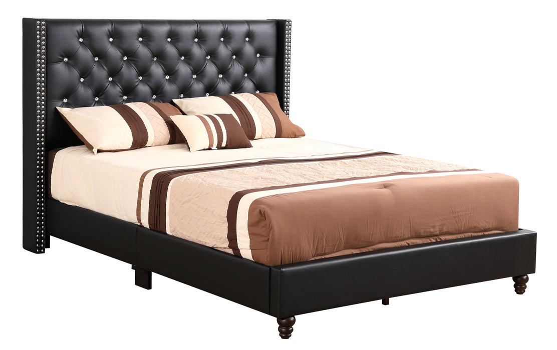 Glory Furniture Julie G1919-UP UpholsteRed Bed Black 