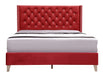 Glory Furniture Julie G1922-UP UpholsteRed Bed Cherry