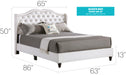 Glory Furniture Joy G1926-UP UpholsteRed Bed White