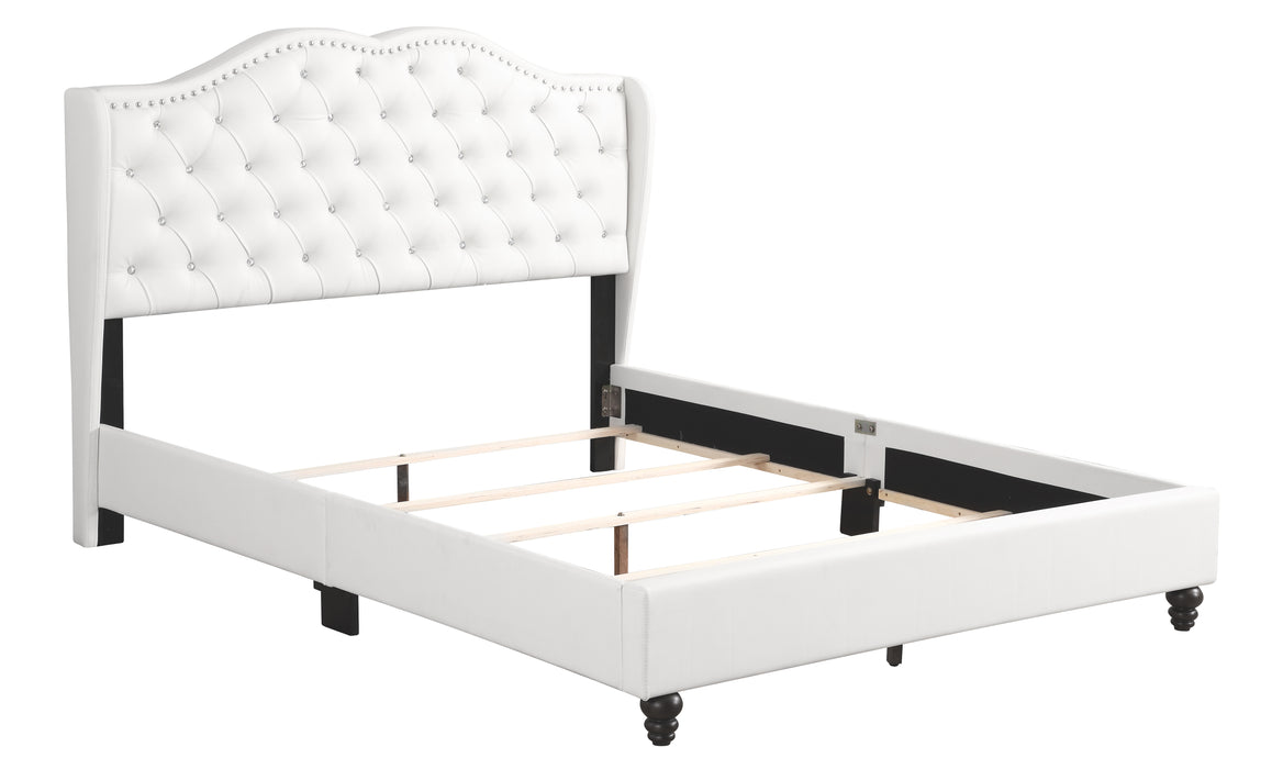 Glory Furniture Joy G1926-UP UpholsteRed Bed White