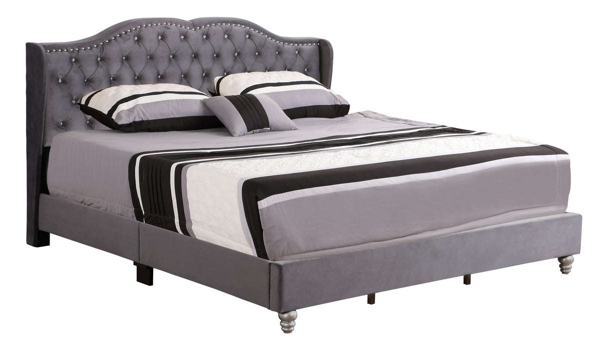 Glory Furniture Joy G1931-UP UpholsteRed Bed Gray