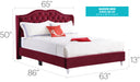 Glory Furniture Joy G1933-UP UpholsteRed Bed Cherry