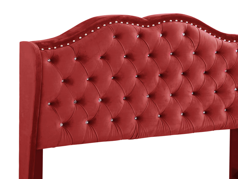 Glory Furniture Joy G1933-UP UpholsteRed Bed Cherry