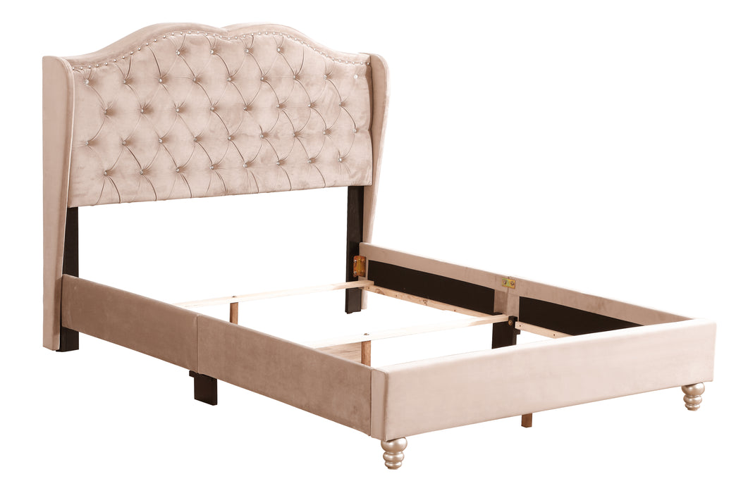 Glory Furniture Joy G1935-UP UpholsteRed Bed Beige 