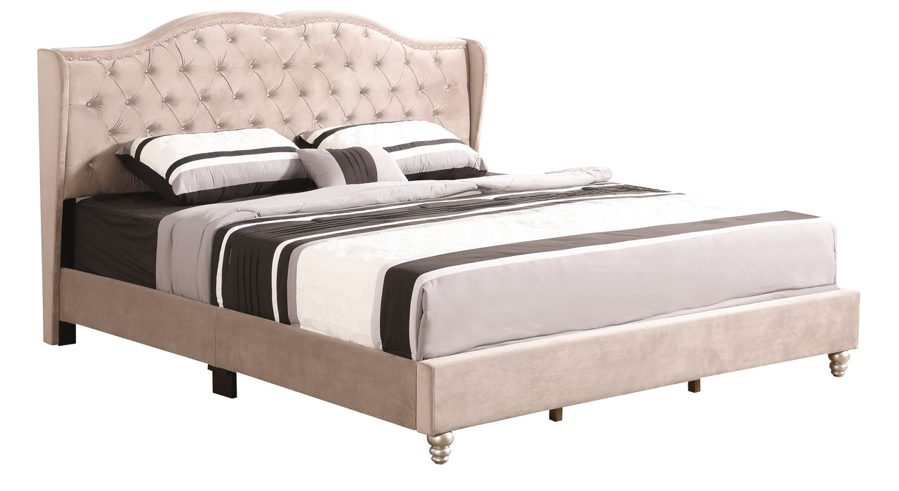 Glory Furniture Joy G1935-UP UpholsteRed Bed Beige 