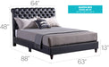 Glory Furniture Maxx G1936-UP Tufted UpholsteRed Bed Black