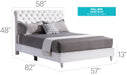 Glory Furniture Maxx G1938-UP Tufted UpholsteRed Bed White 