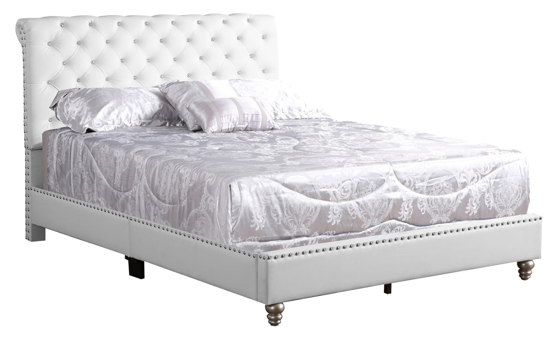 Glory Furniture Maxx G1938-UP Tufted UpholsteRed Bed White 