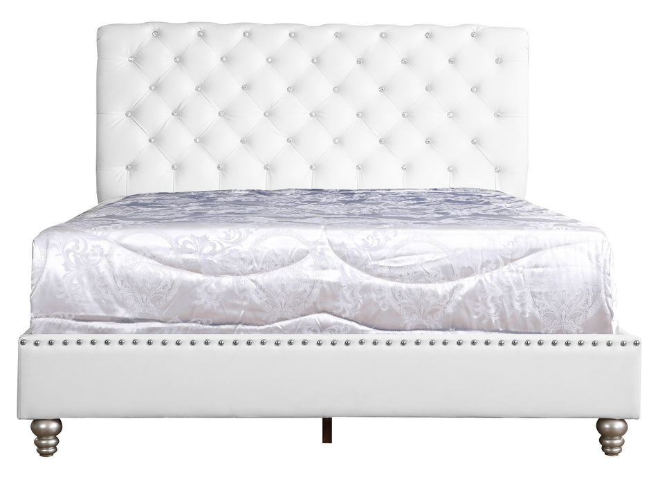 Glory Furniture Maxx G1938-UP Tufted UpholsteRed Bed White 