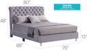 Glory Furniture Maxx G1940-UP Tufted UpholsteRed Bed Gray