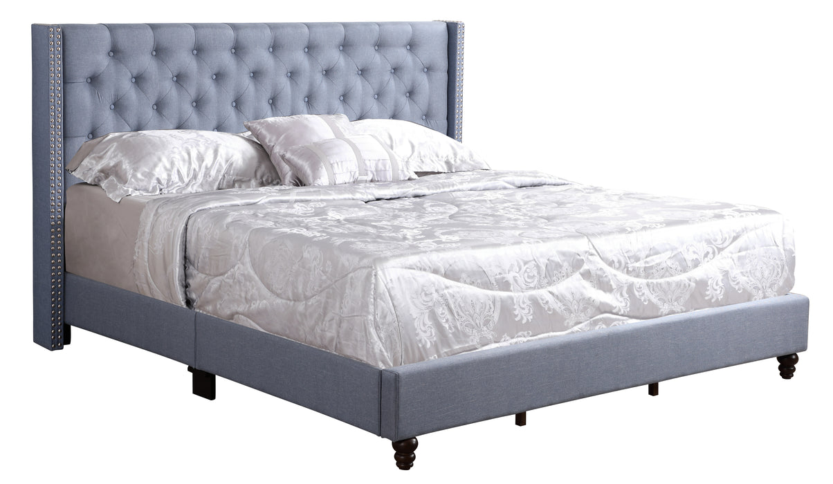 Glory Furniture Julie G1951-UP Full UpholsteRed Bed Blue 