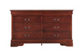 Glory Furniture LouisPhillipe G2100-D Dresser , Cherry G2100-D
