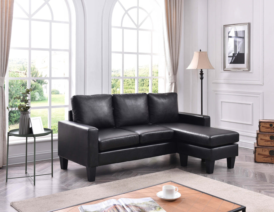 Glory Furniture Jenna Sofa Chaise - Black