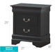 Glory Furniture LouisPhillipe G2150-N Nightstand , Black G2150-N