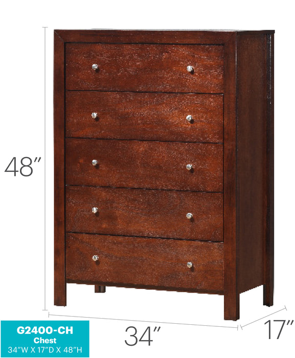 Glory Furniture Burlington G2400-CH Chest , Cherry G2400-CH