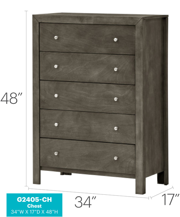 Glory Furniture Burlington G2405-CH Chest , GrayG2405-CH