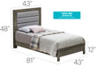 Glory Furniture Burlington G2405A-TB Twin Bed , GrayG2405A-TB