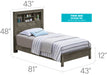 Glory Furniture Burlington G2405B-TB2 Twin Bed , GrayG2405B-TB2
