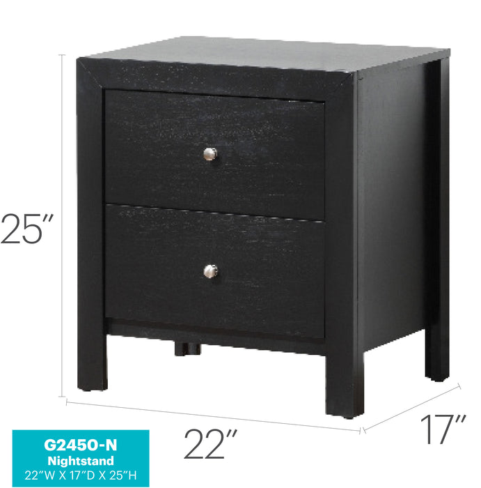 Glory Furniture Burlington G2450-N Nightstand , Black G2450-N