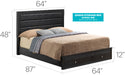 Glory Furniture Burlington G2450C-SB Storage Bed Black