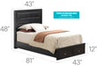 Glory Furniture Burlington G2450C-SB Storage Bed Black