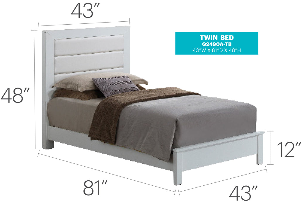 Glory Furniture Burlington G2490A-Bed White 