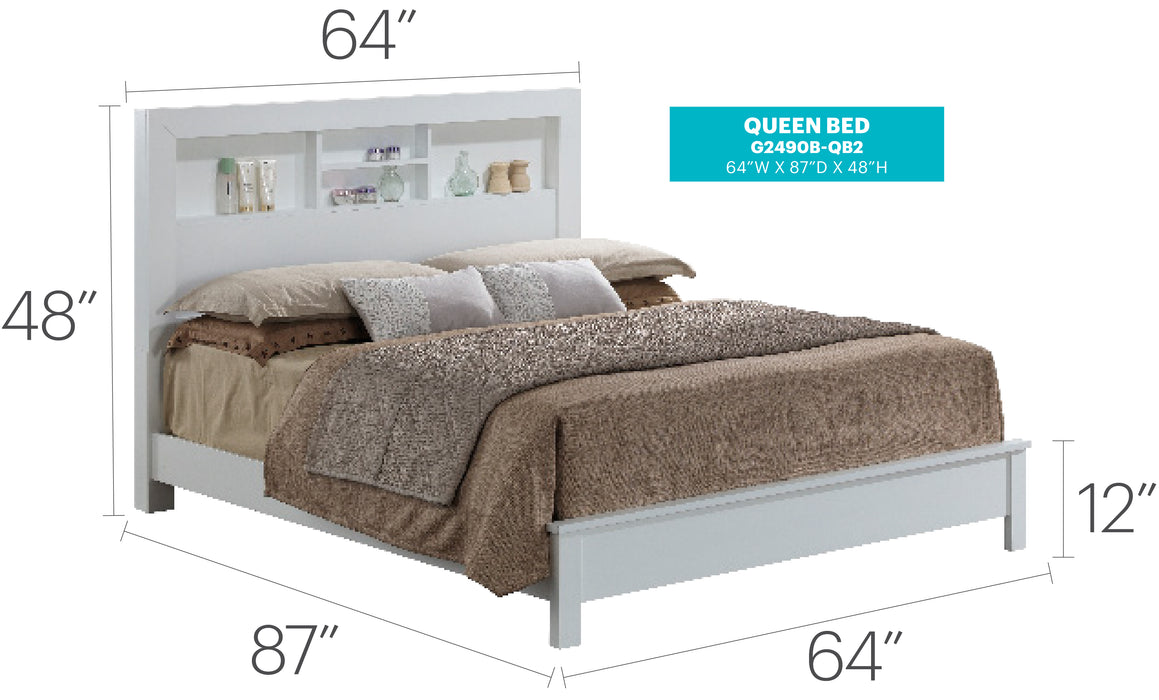 Glory Furniture Burlington G2490B-B2 Bed White