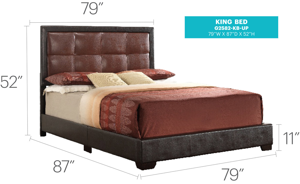 Glory Furniture Panello G2582-UP Bed Dark Brown