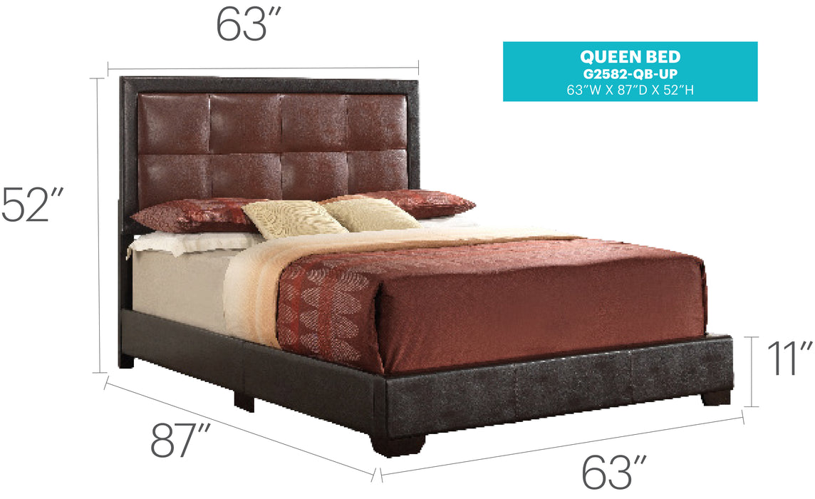 Glory Furniture Panello G2582-UP Bed Dark Brown