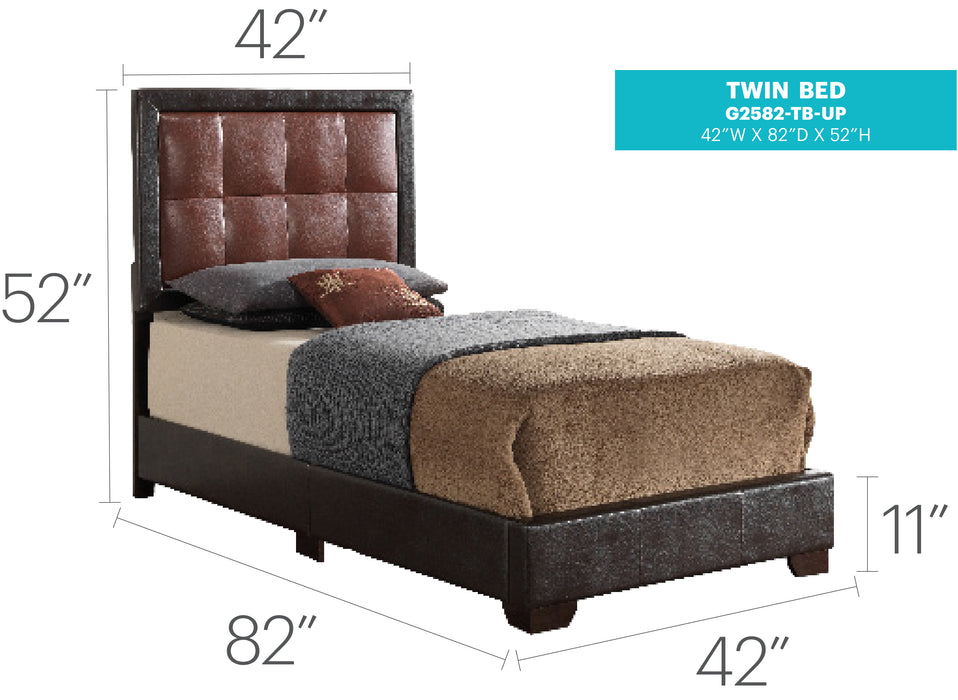 Glory Furniture Panello G2582-UP Bed Dark Brown