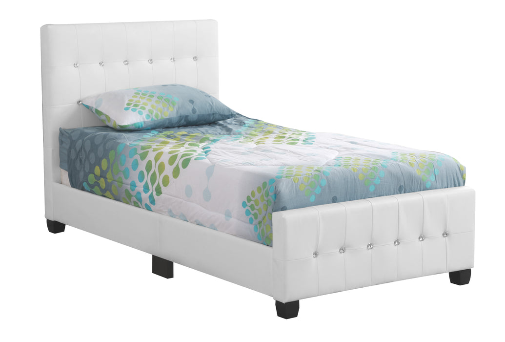 Diamond Bed White By Glory Furniture