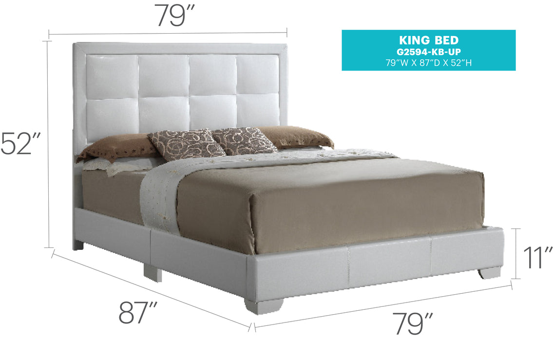 Panello Bed White By Glory Furniture 