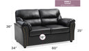 Glory Furniture Olney G263-L Love Seat , Black G263-L